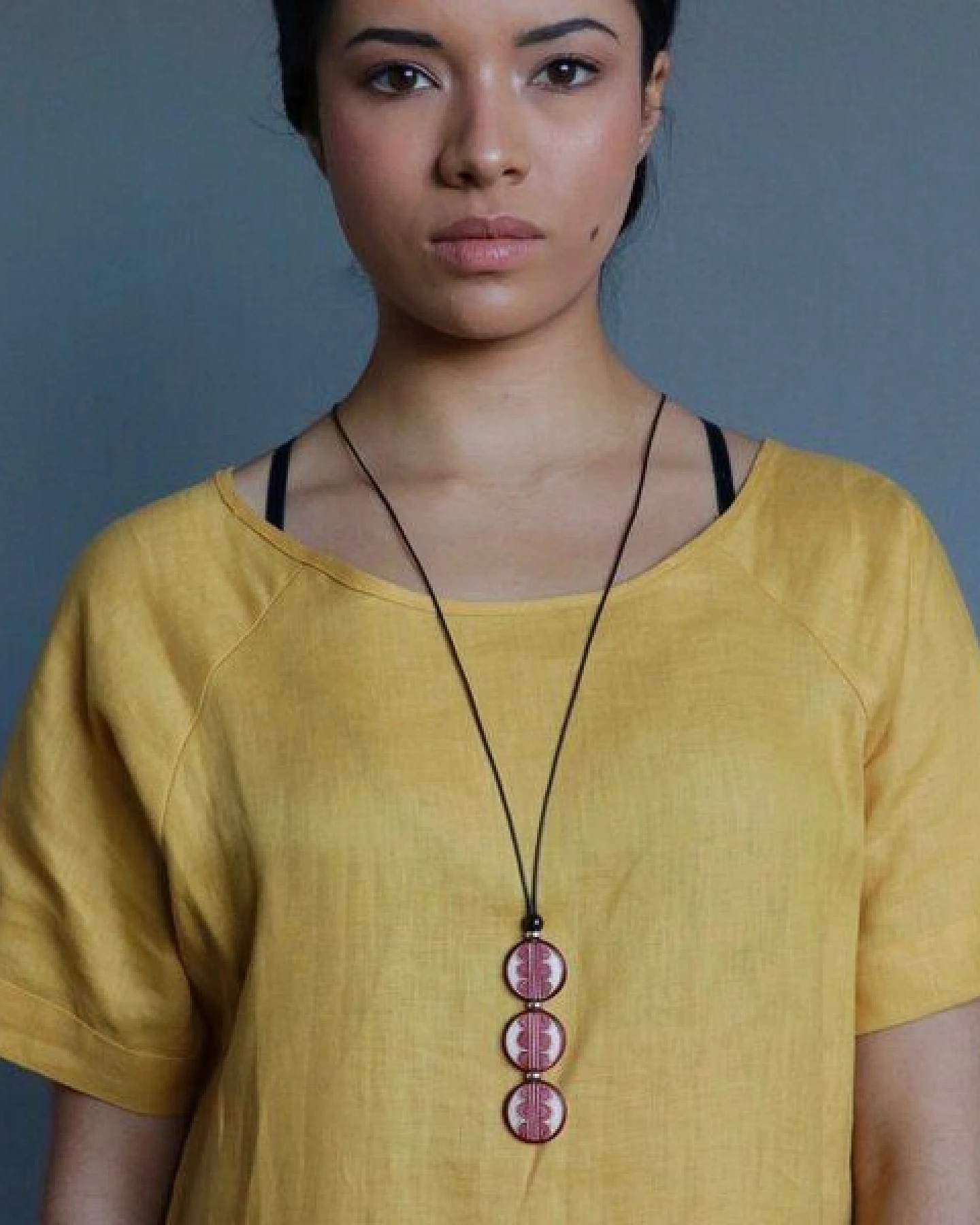 Mambu Design 2in1 Ethno Halskette - Boho - Straußeneischmuck – Ansicht 2