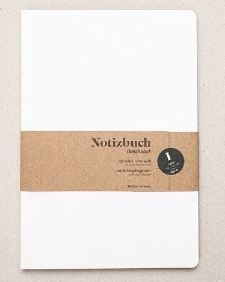 tyyp Notizbuch A5+ Softcover Magazinformat – Recyclingpapier – blanko – perforiert
