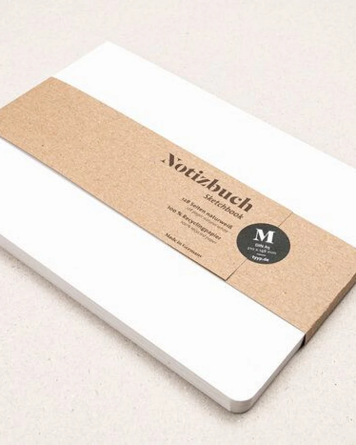 tyyp Notizbuch A5 querformat Softcover – Recyclingpapier – blanko – perforiert