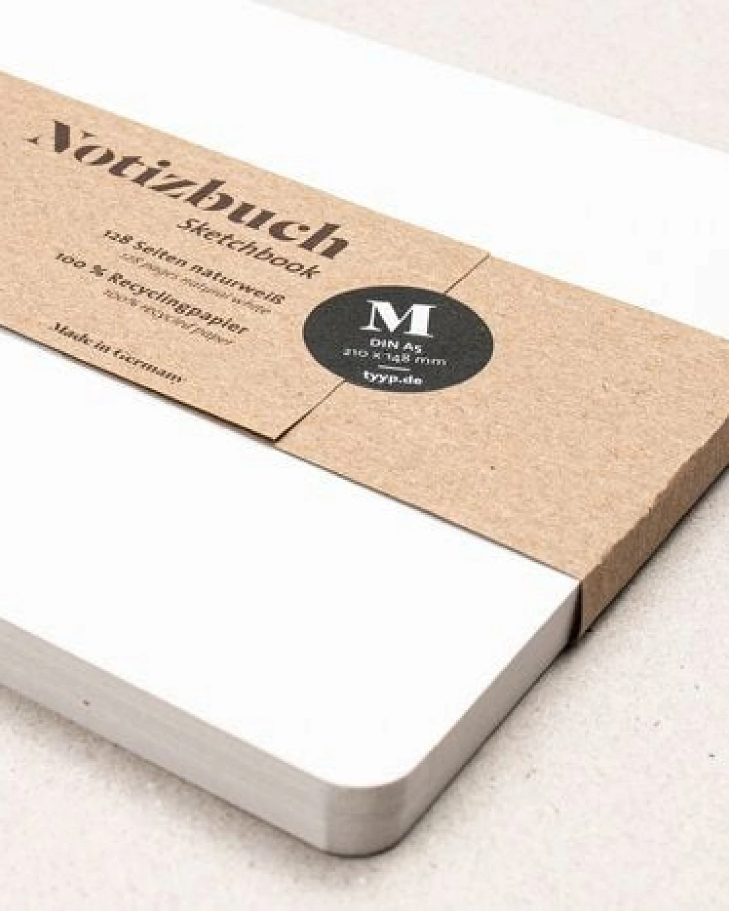tyyp Notizbuch A5 querformat Softcover – Recyclingpapier – blanko – perforiert – Ansicht 4