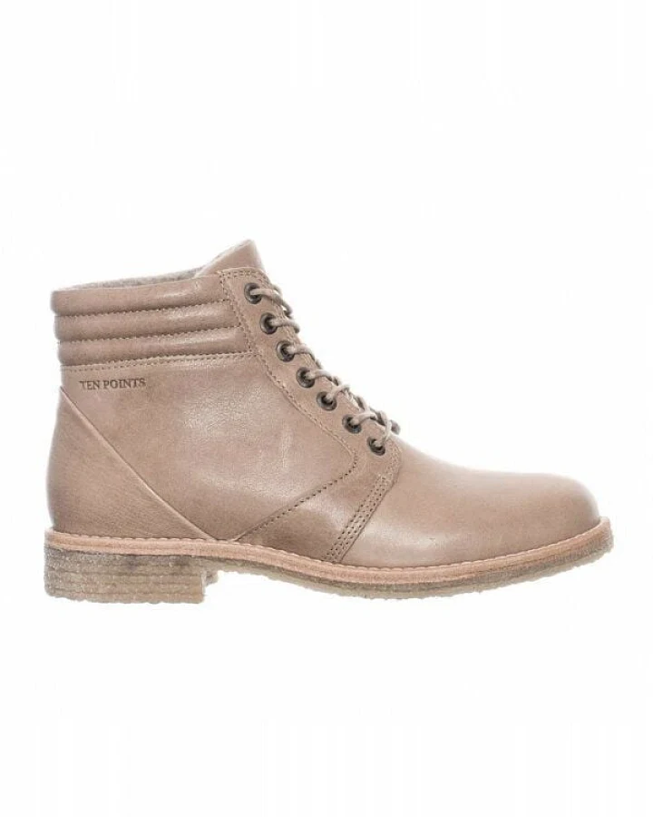 Ten Points Schnürschuhe Astrid aus Leder mit Wollfutter