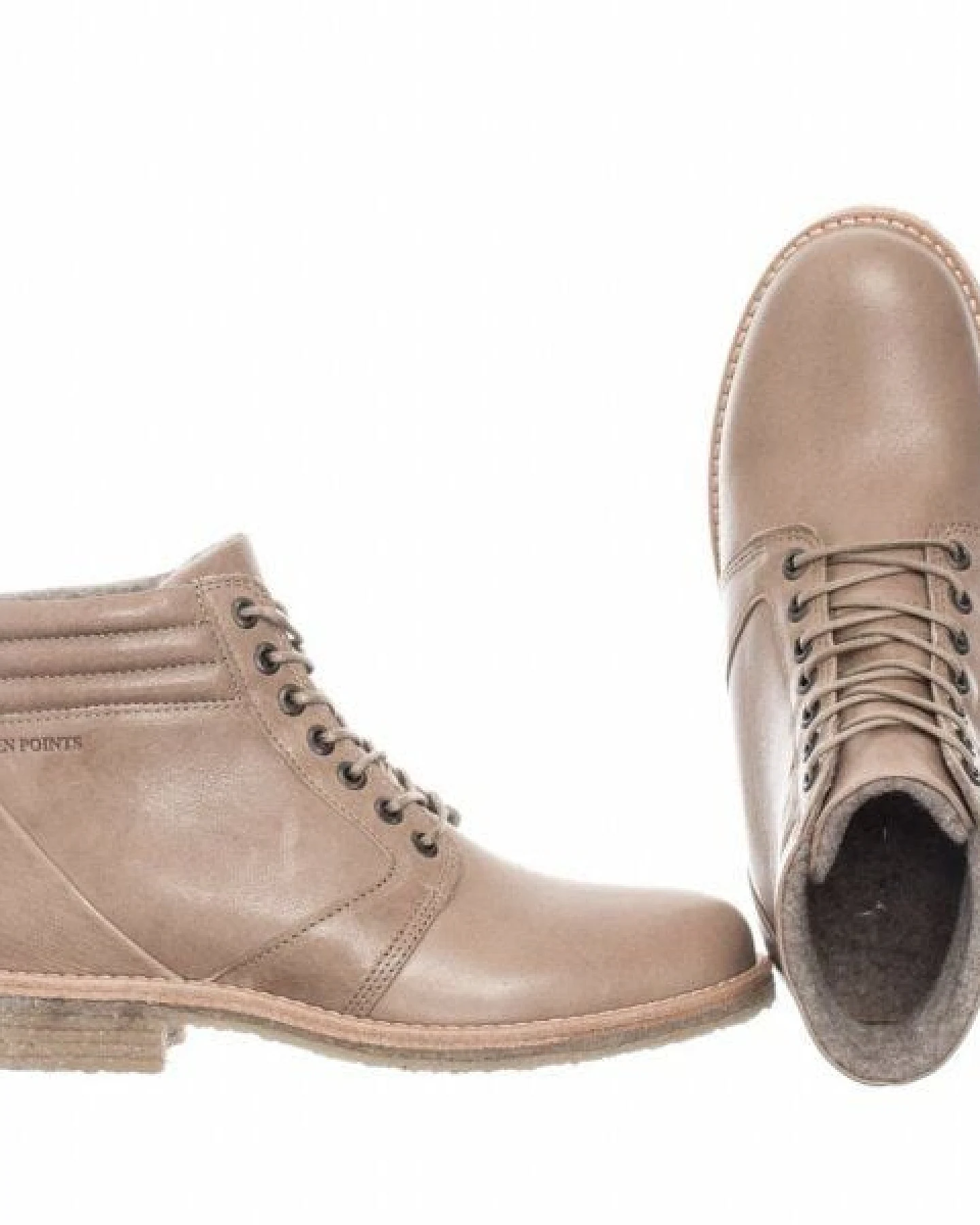 Ten Points Schnürschuhe Astrid aus Leder mit Wollfutter – Ansicht 3