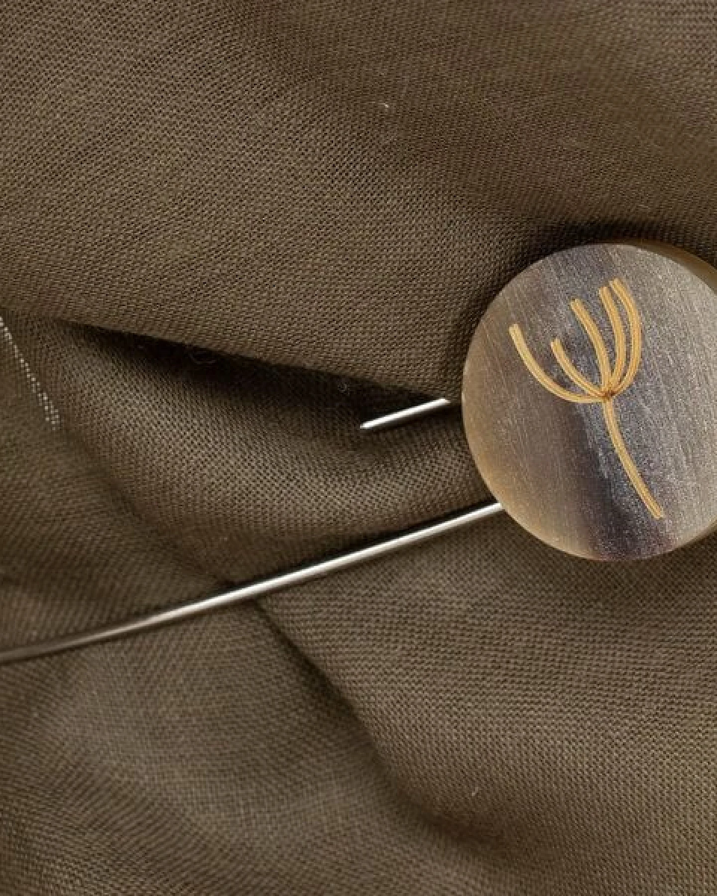 nahtur-design Brosche mit Horndeko – Ansicht 2