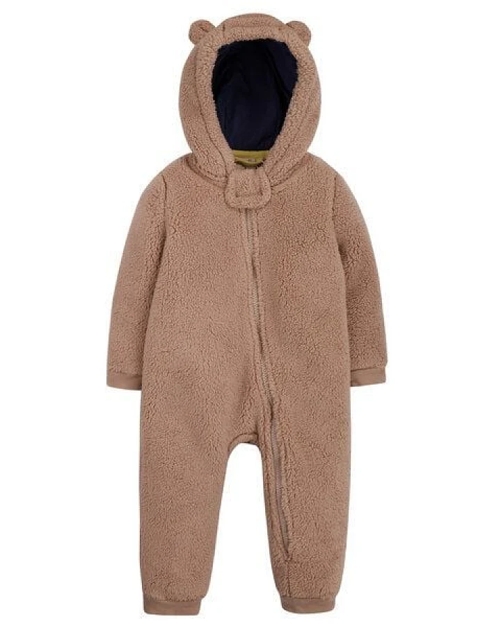 Frugi Kuschliger Overall mit Ohren aus recyceltem Polyester-Fleece