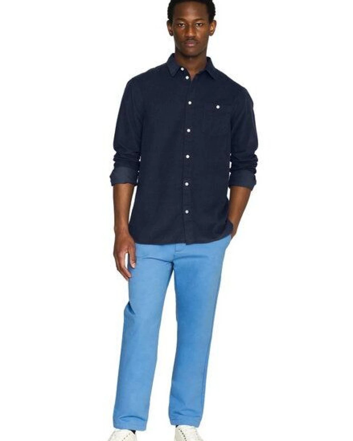 KnowledgeCotton Apparel Cord Hemd - Baby cord custom fit shirt - aus Bio-Baumwolle – Ansicht 2