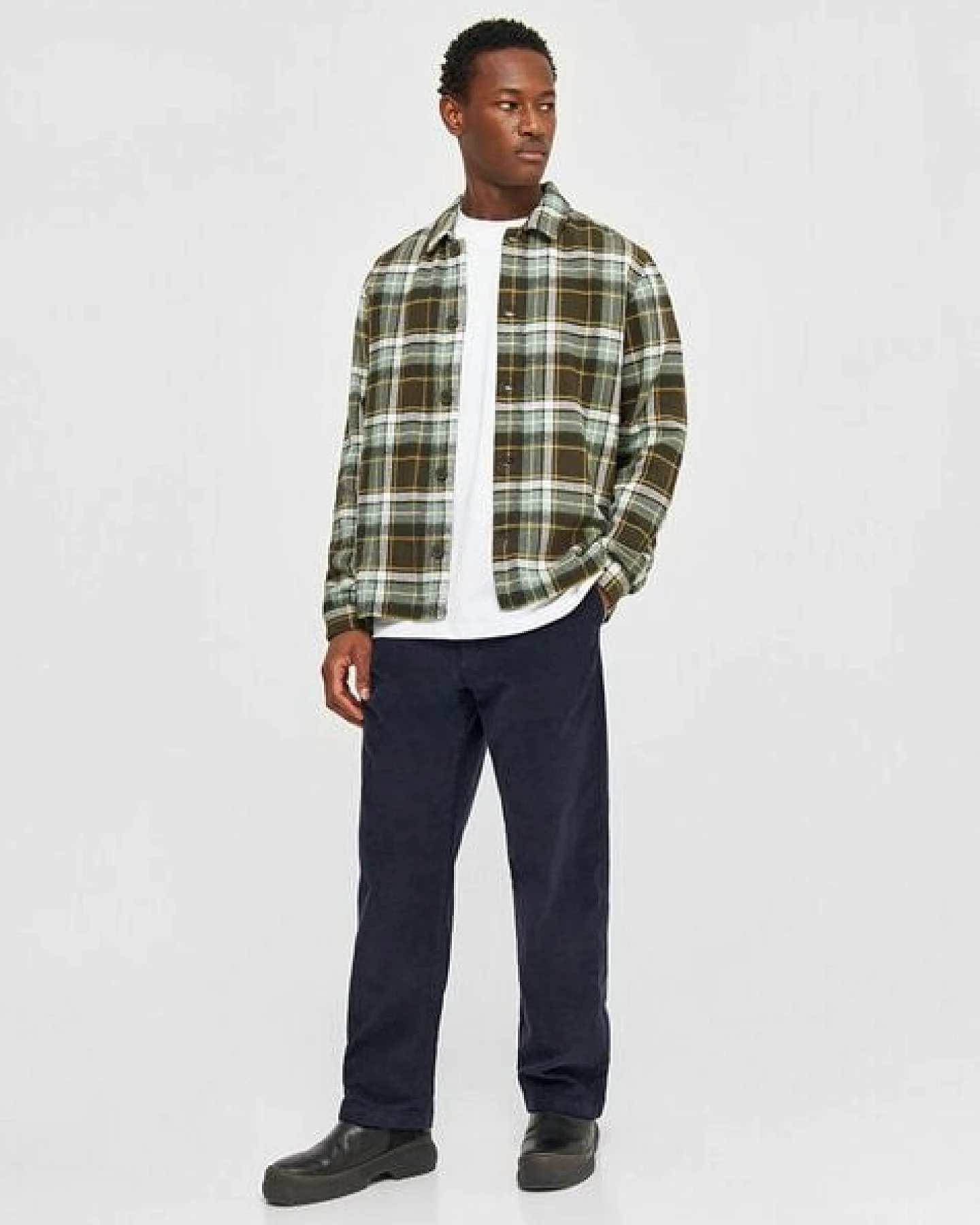 KnowledgeCotton Apparel Flanell-Overshirt - Big checked heavy flannel overshirt - aus Bio-Baumwolle – Ansicht 3
