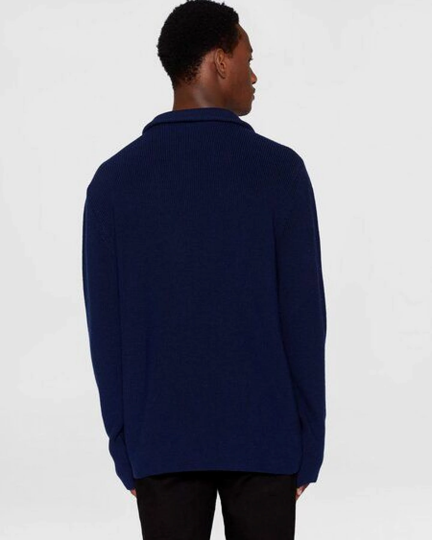 KnowledgeCotton Apparel Troyer - 1/2 neck zip merino wool rib knit - aus Bio-Wolle – Ansicht 2