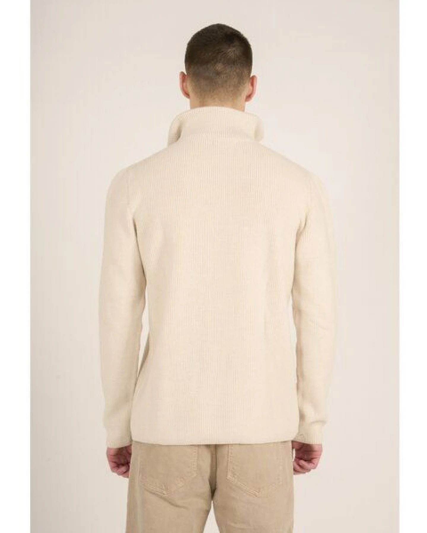 KnowledgeCotton Apparel Troyer - 1/2 neck zip merino wool rib knit - aus Bio-Wolle – Ansicht 2