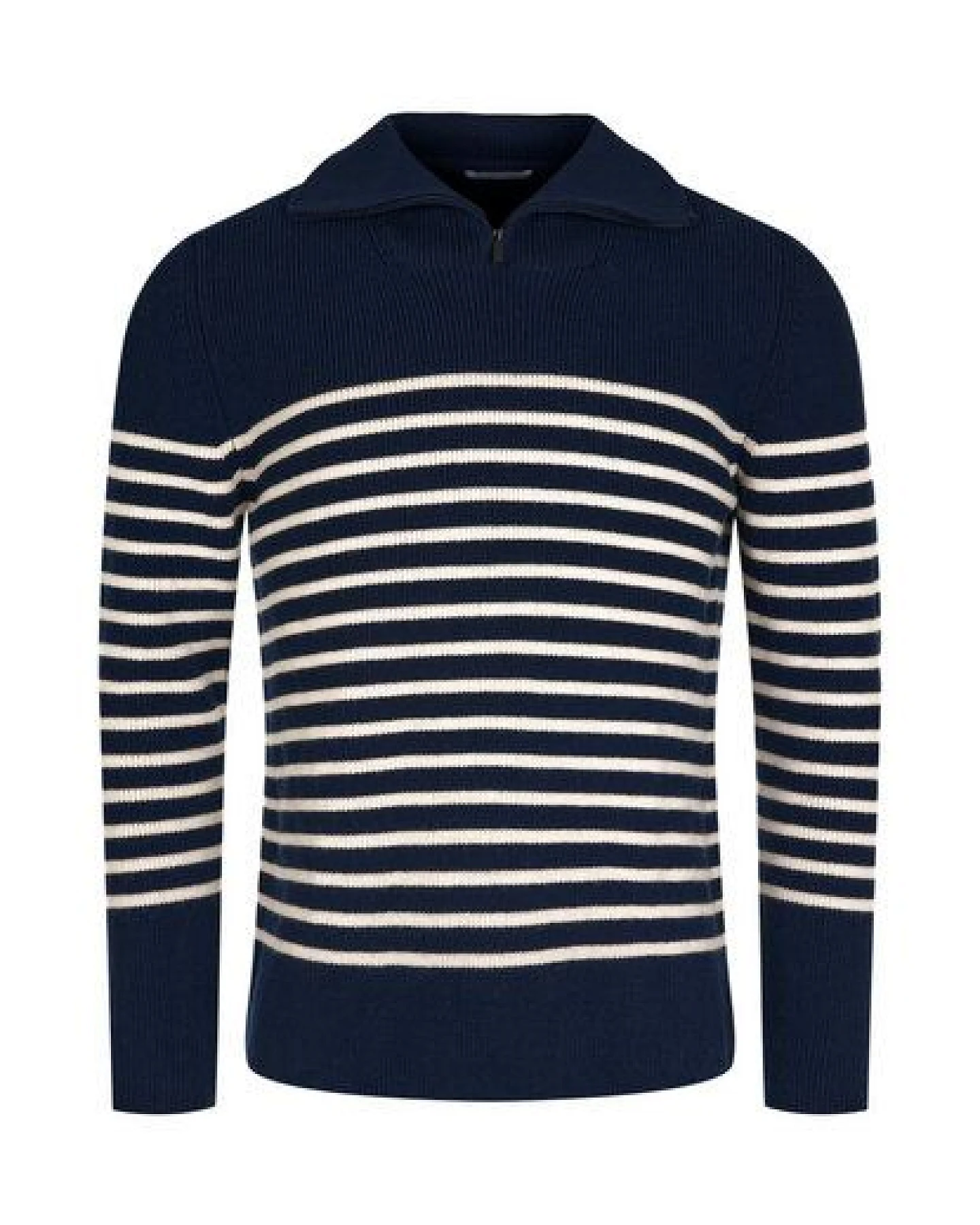 KnowledgeCotton Apparel Troyer - 1/2 neck zip merino wool rib knit - aus Bio-Wolle – Ansicht 3