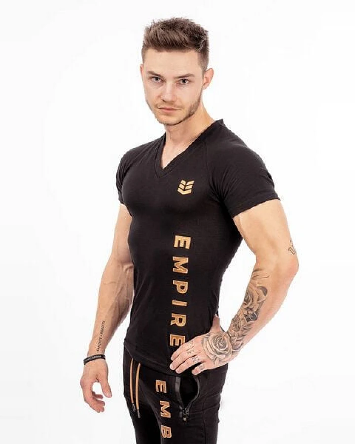 Empire Embodied Sportswear Sportshirt/Kurzarm-Funktionsshirt/T-Shirt Bio-Baumwolle V-Ausschnitt