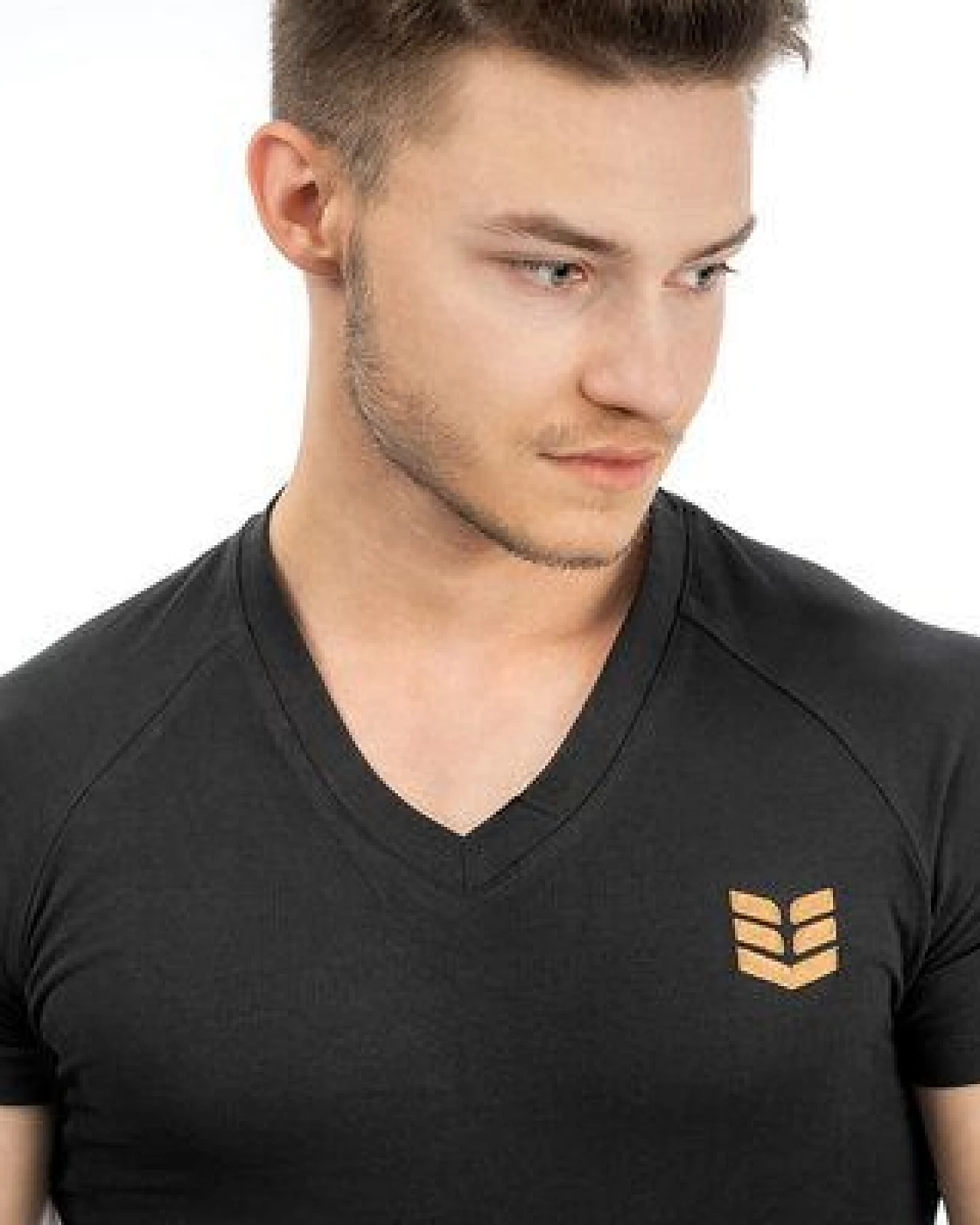 Empire Embodied Sportswear Sportshirt/Kurzarm-Funktionsshirt/T-Shirt Bio-Baumwolle V-Ausschnitt – Ansicht 2