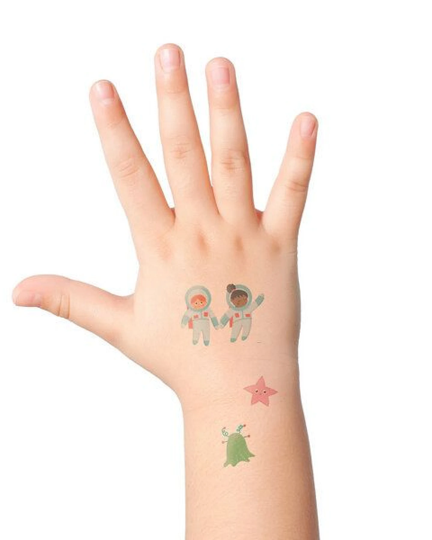 dabelino Kinder Weltall Klebetattoos (plastikfrei, vegan, glutenfrei) – Ansicht 2