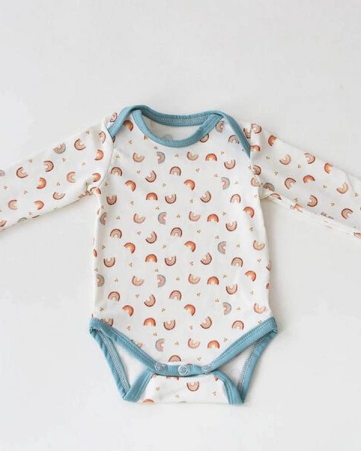 Langarm Baby Body *Regenbogen* Bio Baumwolle