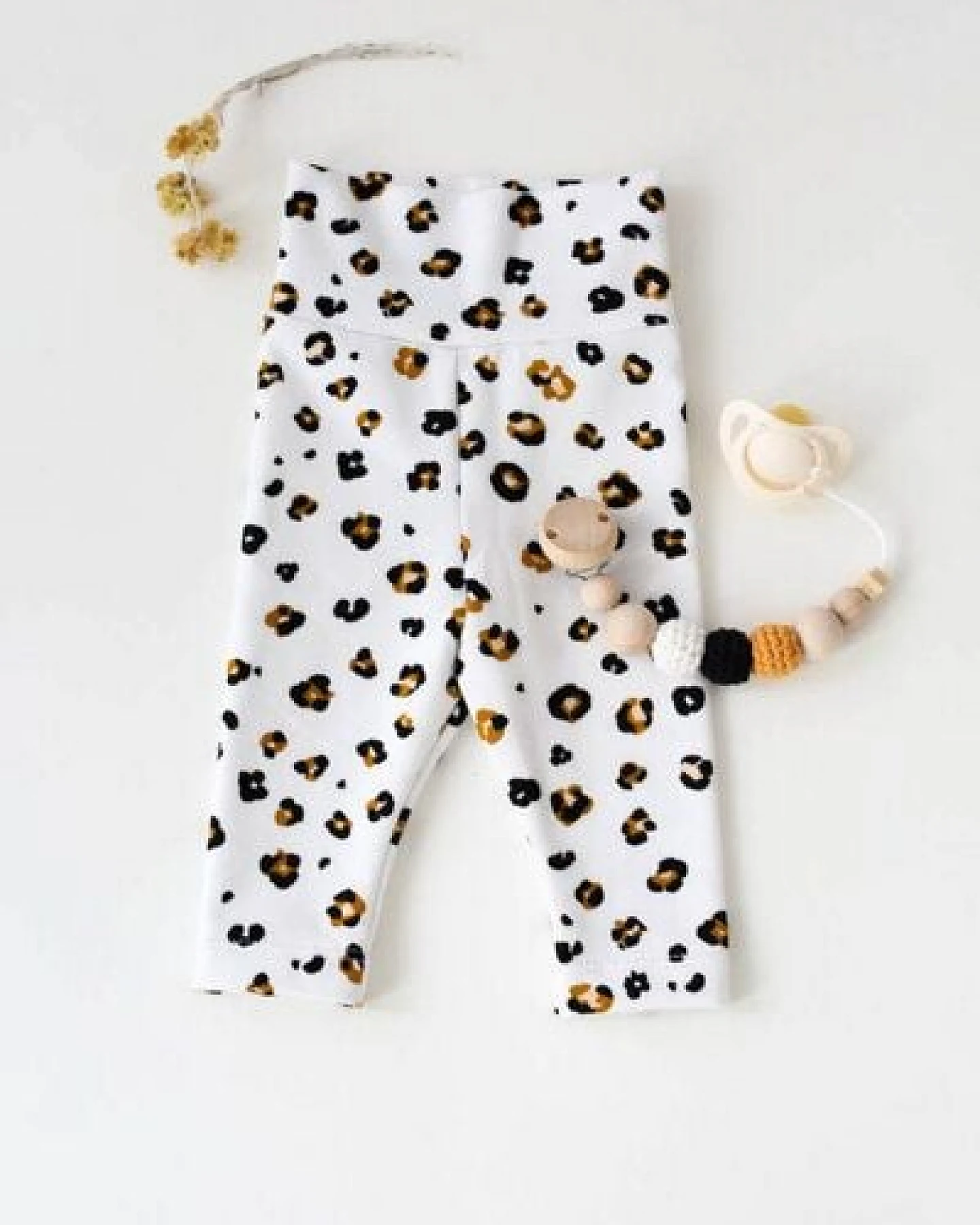 Baby Sweat Leggings *Leopard* Bio Baumwolle – Ansicht 4