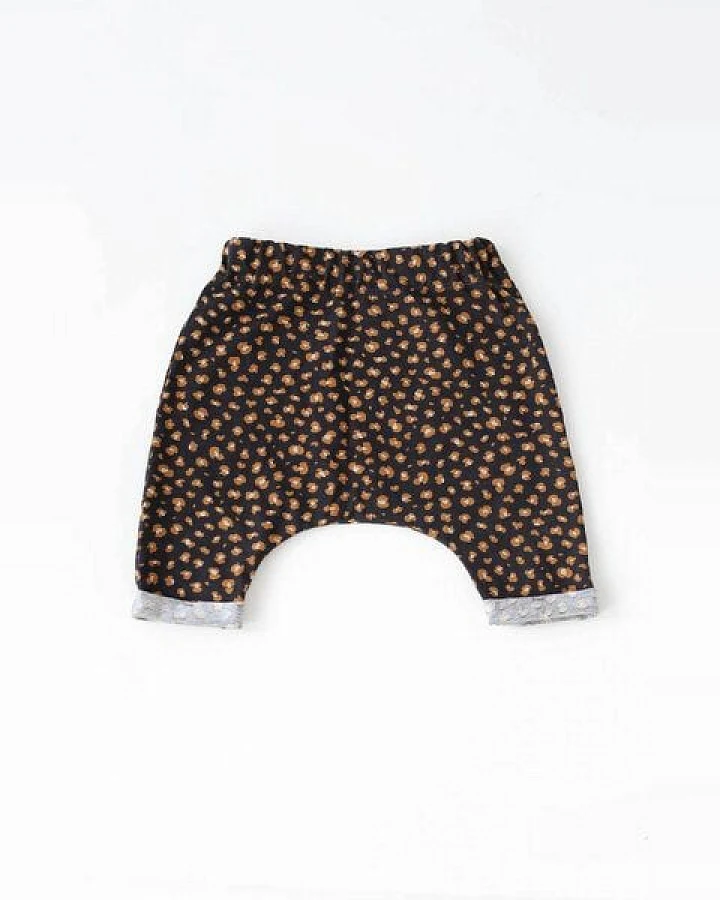 Baby Jersey Hose *Leopard schwarz* Bio Baumwolle