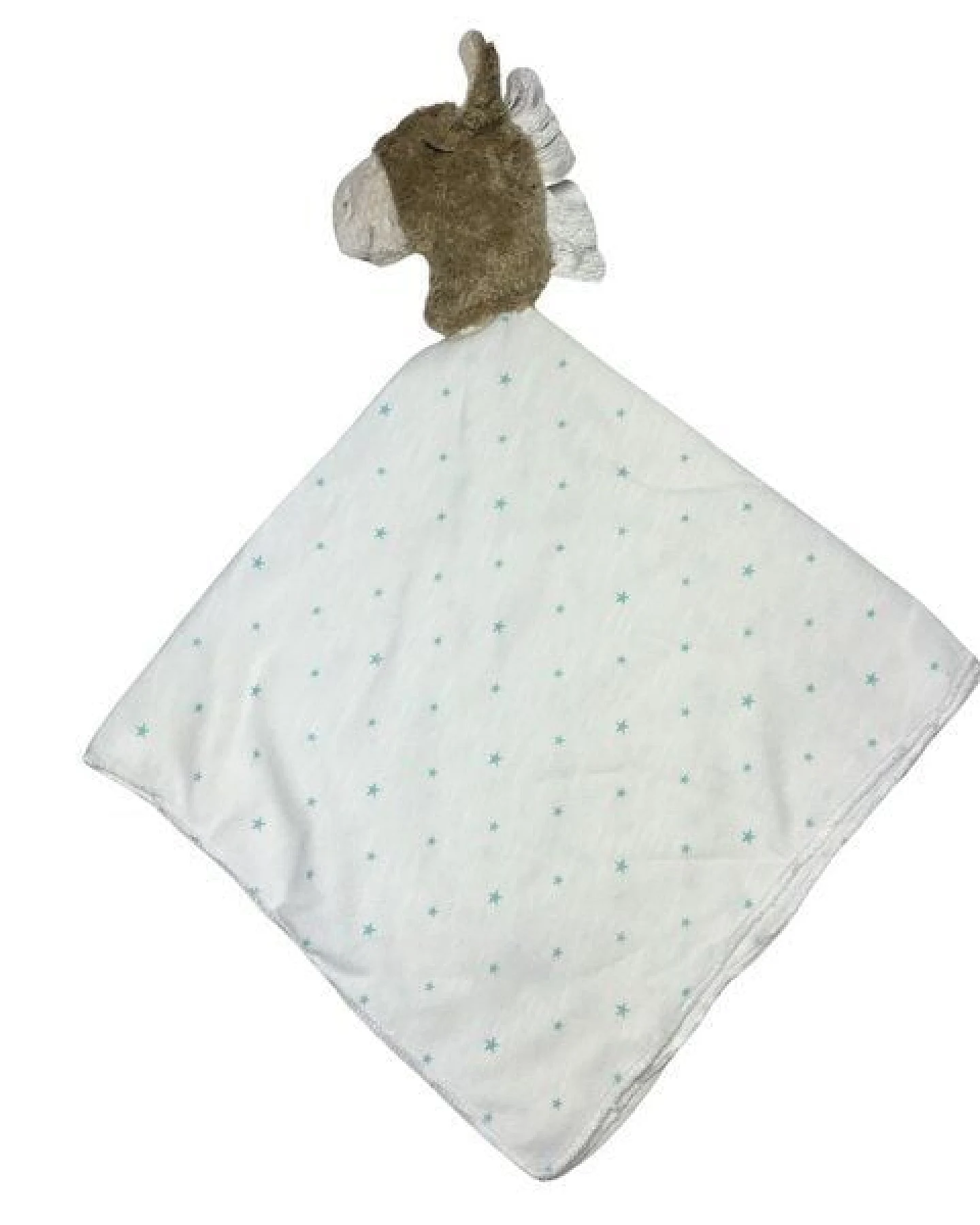 Pat und Patty Personalisertes Schmusetuch/ Schnuffeltuch, Greifling "Pferd" ,Farbe : beige oder messing, 100 % Baumwolle-kbA – Ansicht 2