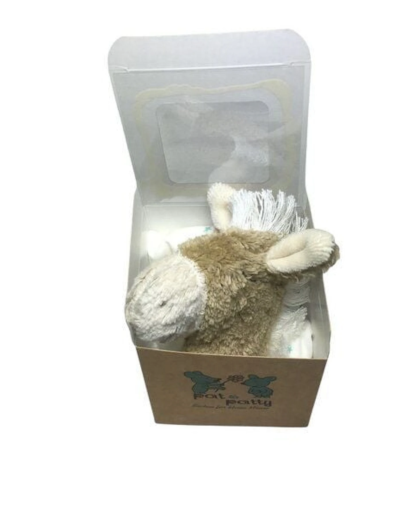 Pat und Patty Personalisertes Schmusetuch/ Schnuffeltuch, Greifling "Pferd" ,Farbe : beige oder messing, 100 % Baumwolle-kbA – Ansicht 4