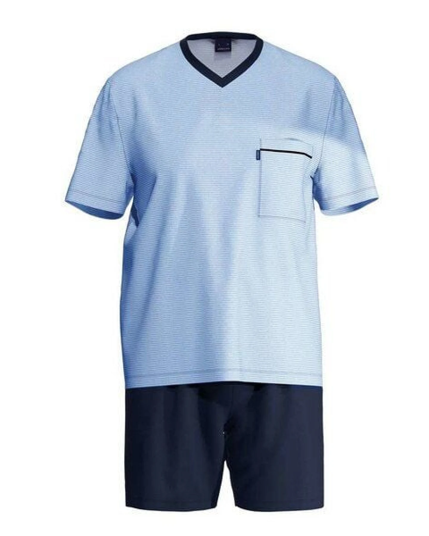 Ammann Herren Pyjama Schlafanzug kurz aus Bio-Baumwolle – Ansicht 2