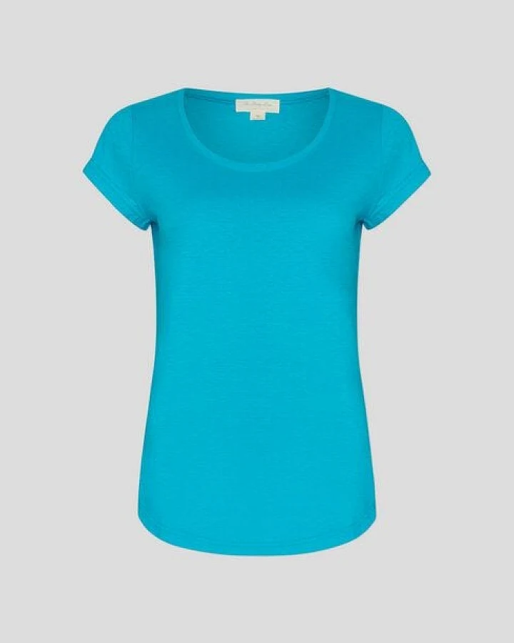 The Hemp Line Kurzarm T-Shirt mit runden Saum aus Hanf und Bio-Baumwolle (22116)