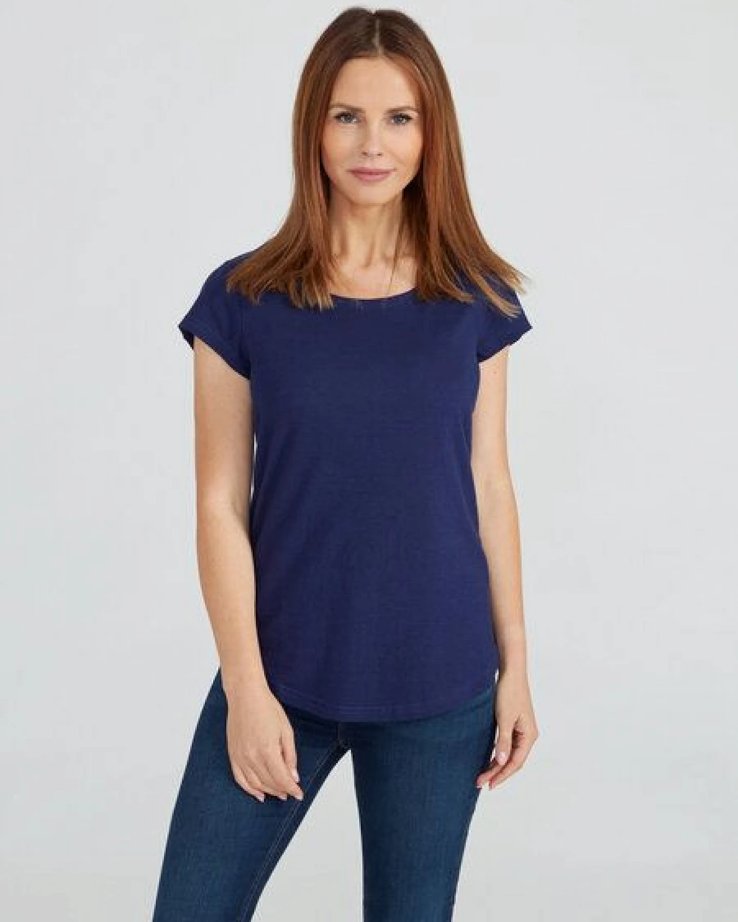 The Hemp Line Kurzarm T-Shirt mit runden Saum aus Hanf und Bio-Baumwolle (22116) – Ansicht 2