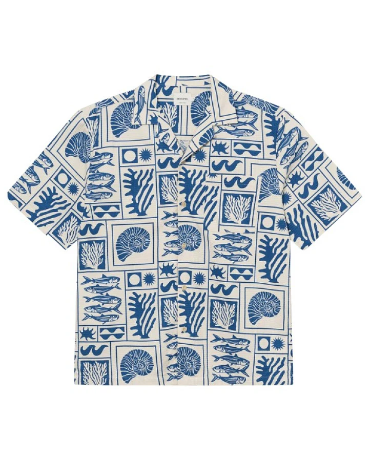 DEDICATED - Shirt Marstrand - Hemd Gr M grau