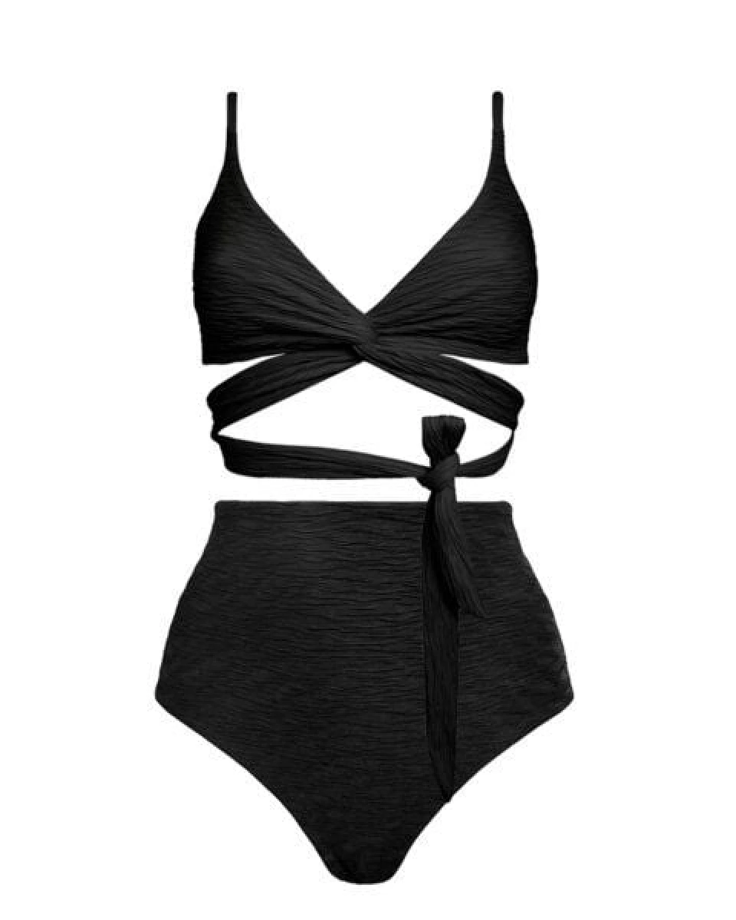 Anekdot Bikini Set Jacquard Lin Top + Core High Slip – Ansicht 3