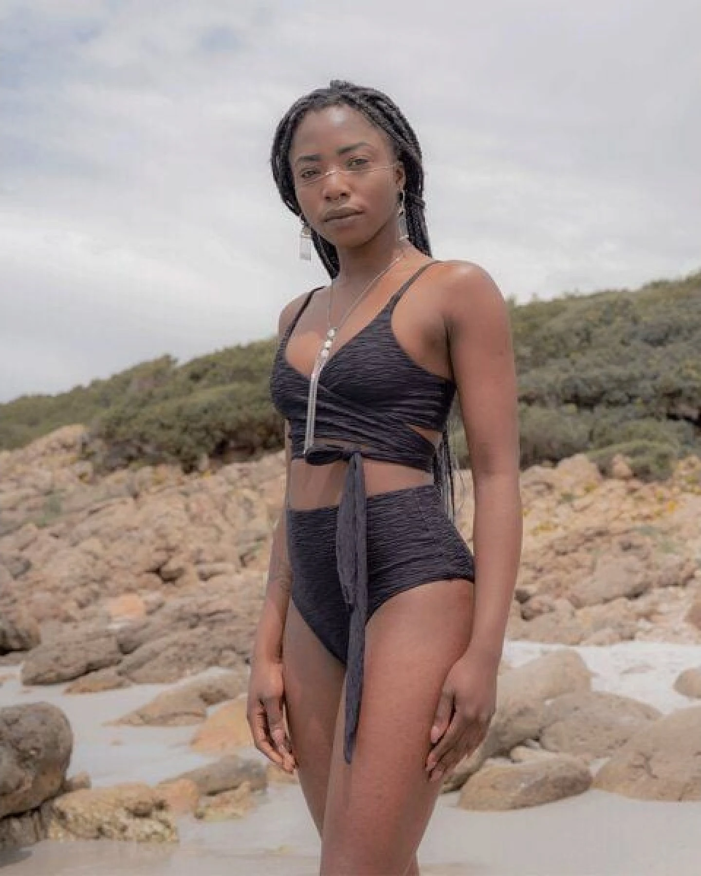 Anekdot Bikini Set Jacquard Lin Top + Core High Slip – Ansicht 4