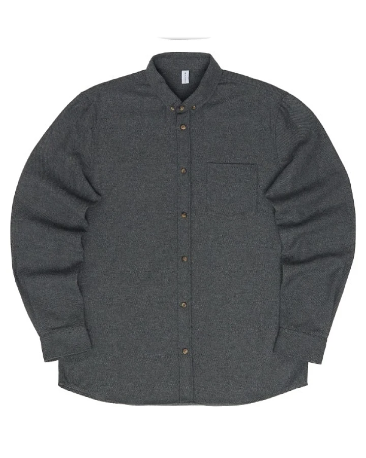 Mazine - Melange Flannel Shirt - Hemd Gr S grau