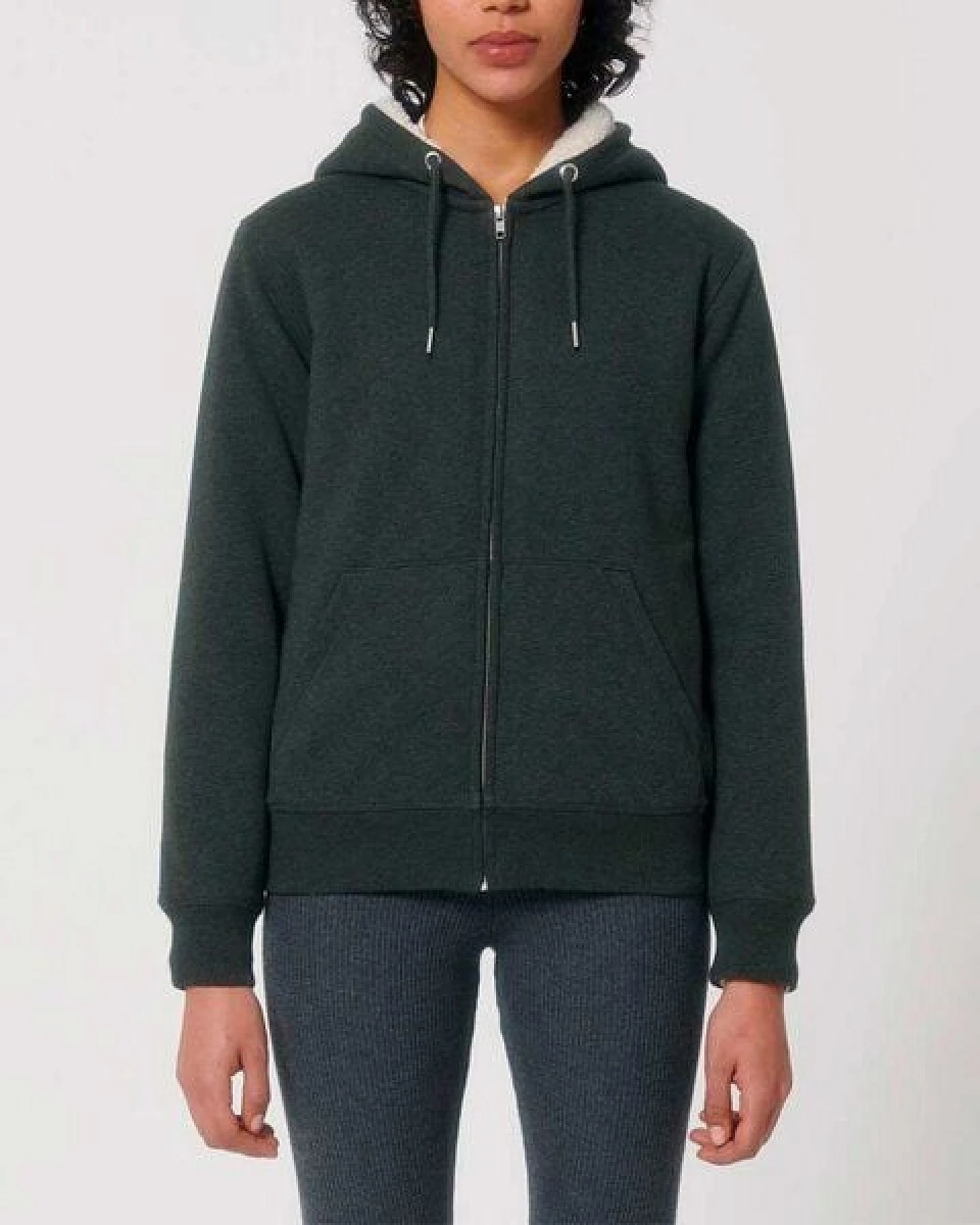 YTWOO Sherpa Hoodie, Unisex, Zip-through, nachhaltig, Bio-Baumwolle – Ansicht 2