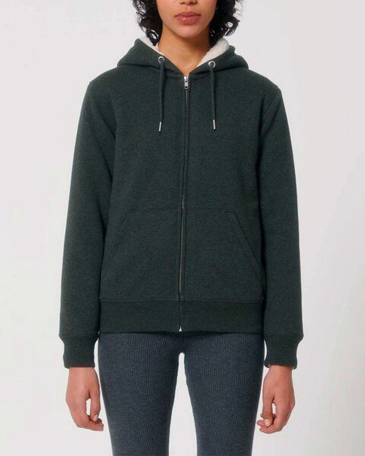 YTWOO Sherpa Hoodie, Unisex, Zip-through, nachhaltig, Bio-Baumwolle – Ansicht 2