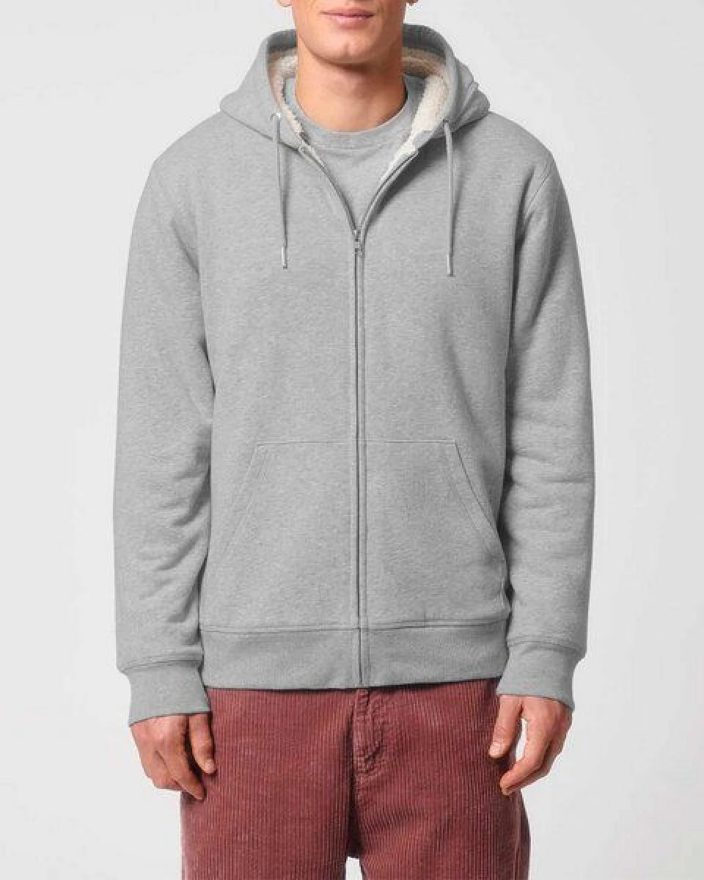 YTWOO Sherpa Hoodie, Unisex, Zip-through, nachhaltig, Bio-Baumwolle – Ansicht 2