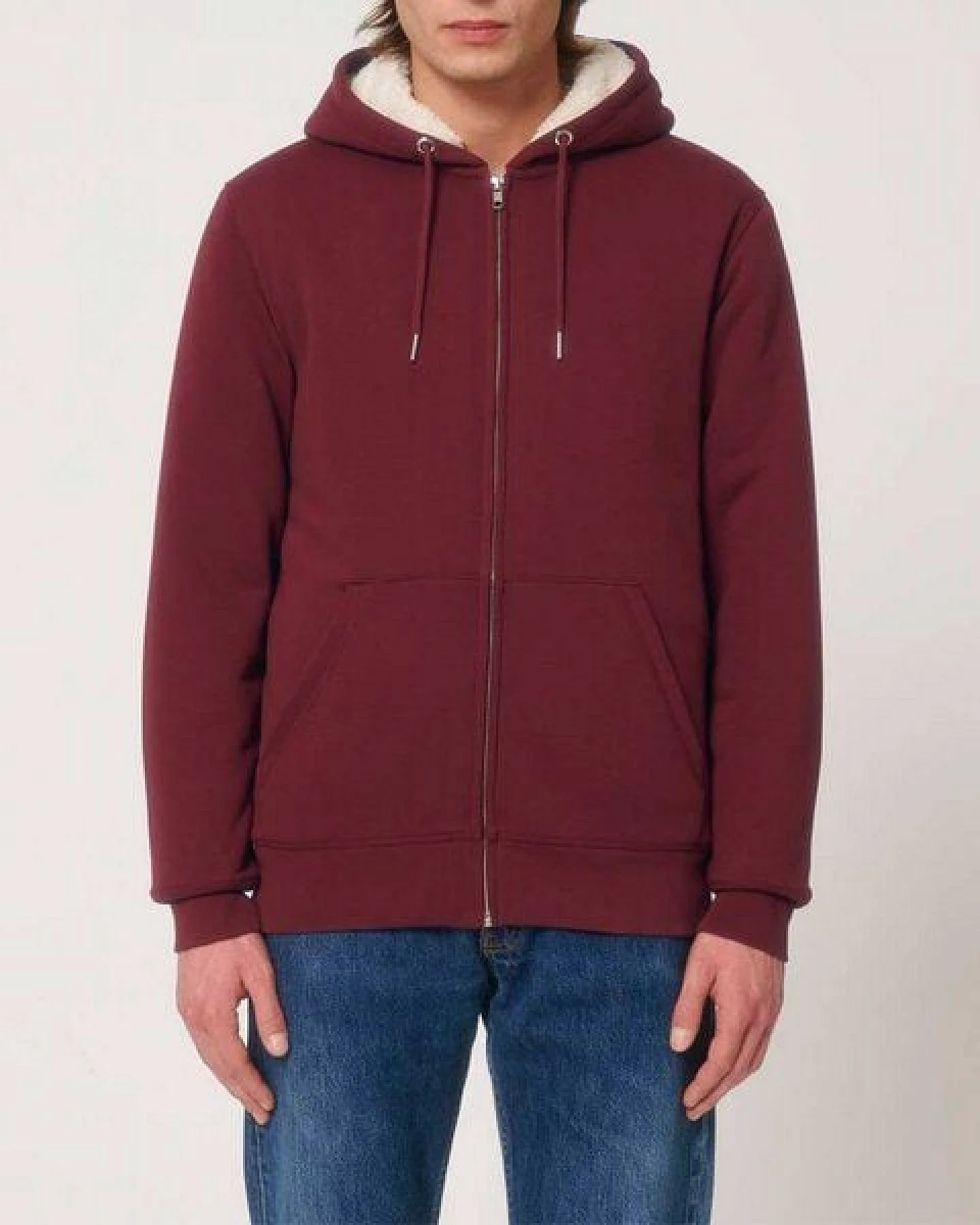 YTWOO Sherpa Hoodie, Unisex, Zip-through, nachhaltig, Bio-Baumwolle – Ansicht 2