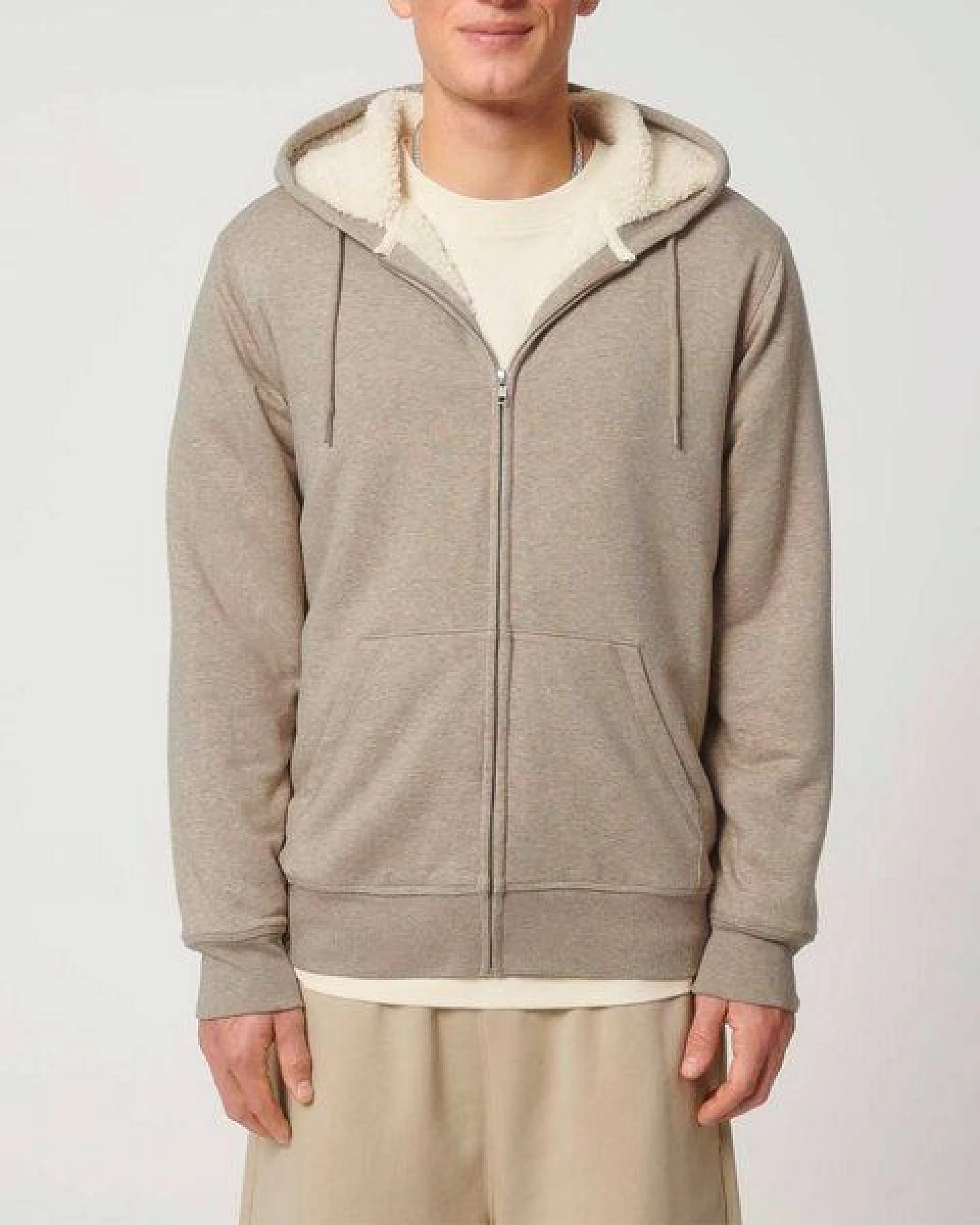 YTWOO Sherpa Hoodie, Unisex, Zip-through, nachhaltig, Bio-Baumwolle – Ansicht 2