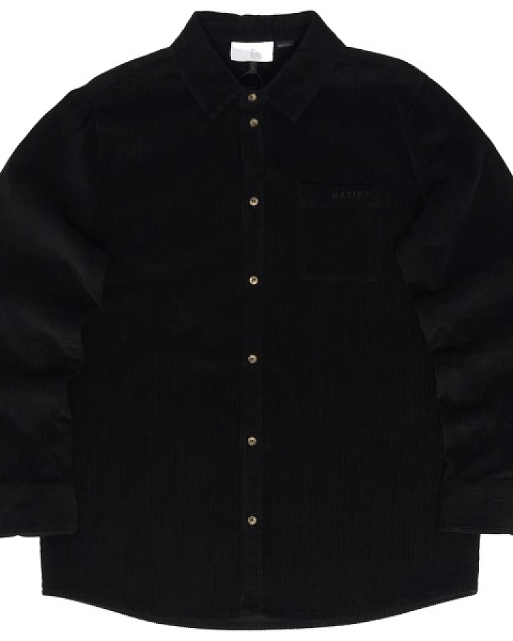 Mazine - Pocket Corduroy Shirt - Hemd Gr M schwarz
