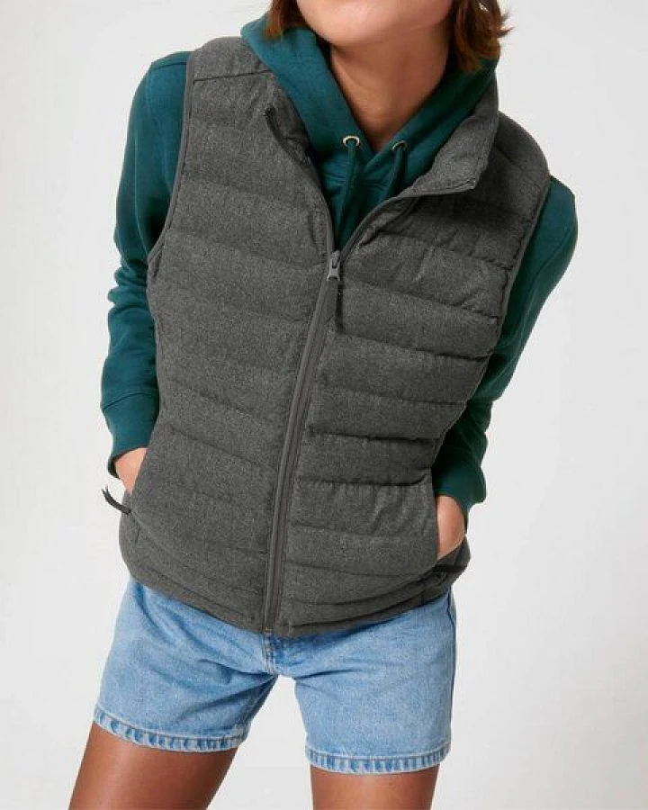 YTWOO Damen Weste im Woll-Look