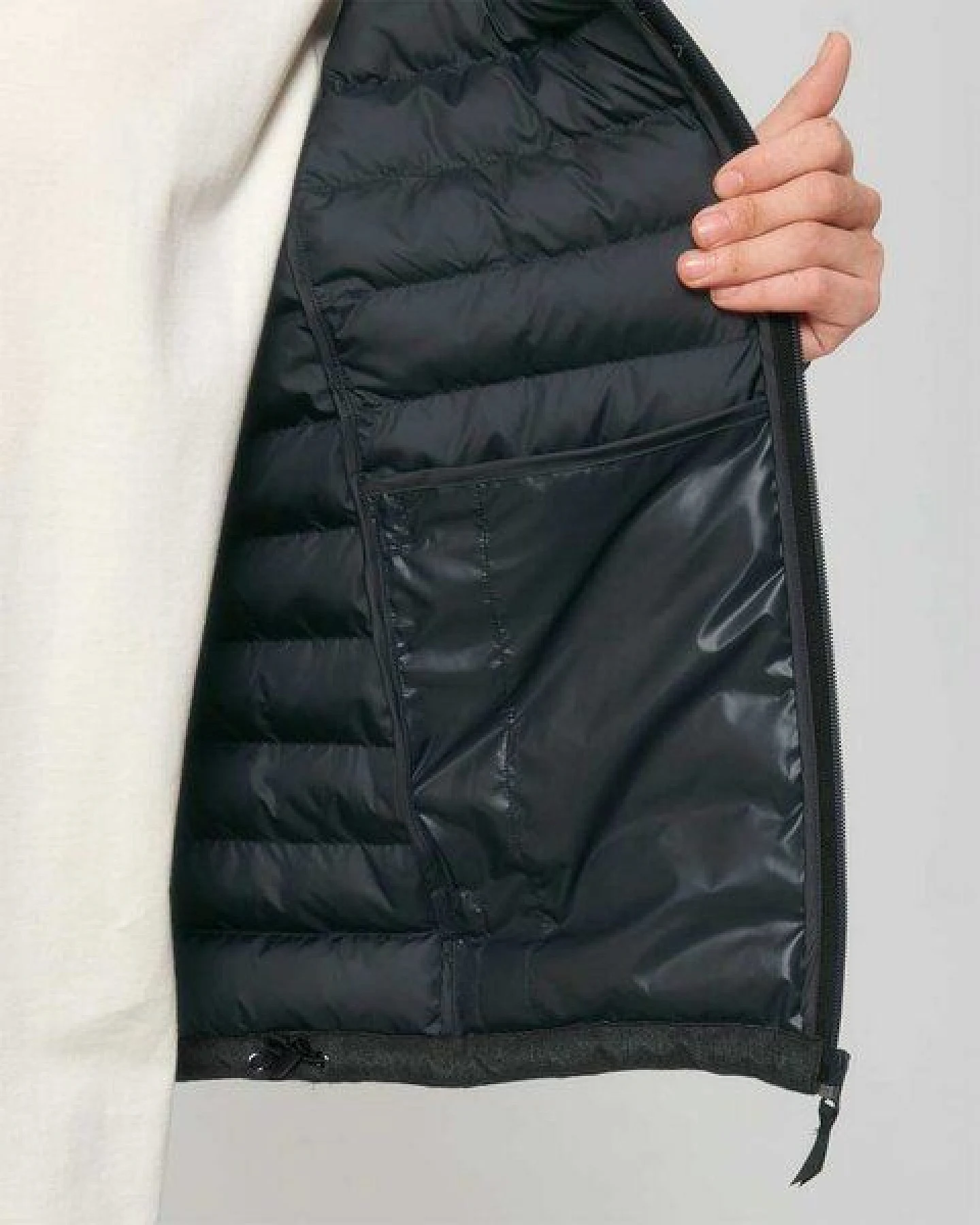 YTWOO Herren Steppjacke im Woll-Look – Ansicht 3