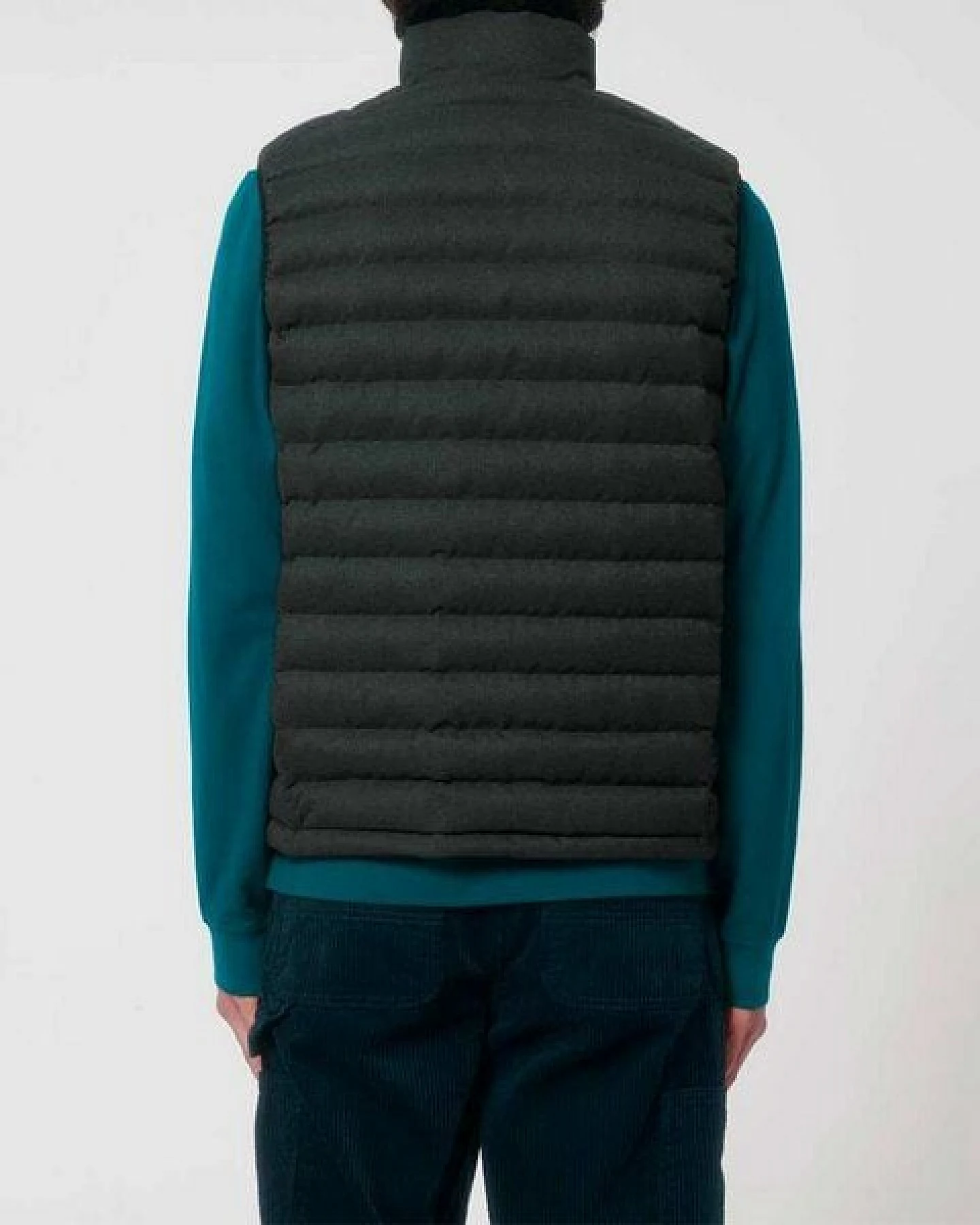 YTWOO Herren Steppweste im Woll-Look aus komplett recycelten Materialien – Ansicht 4