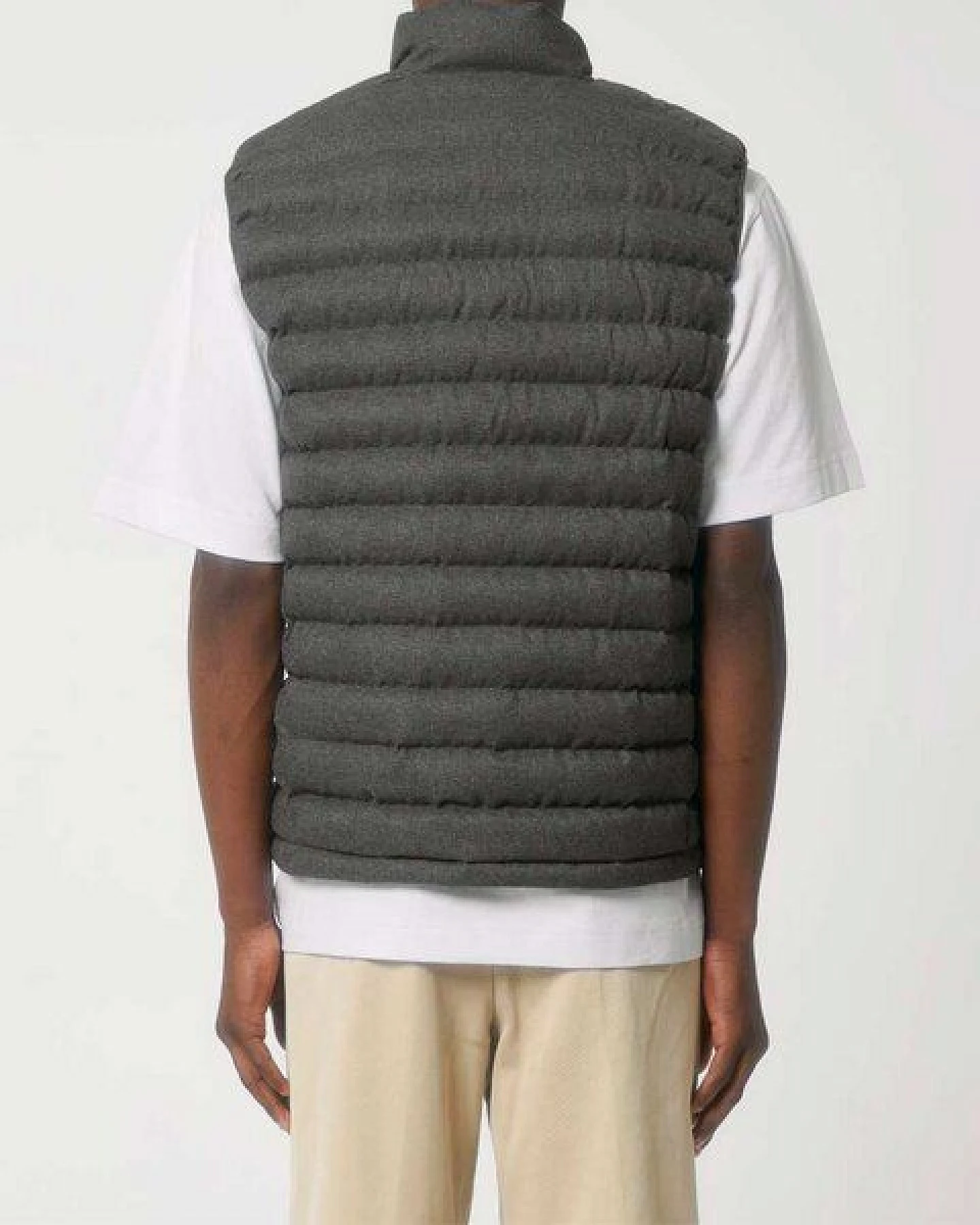 YTWOO Herren Steppweste im Woll-Look aus komplett recycelten Materialien – Ansicht 2