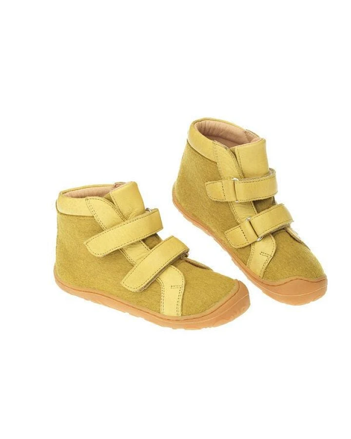 disana & werner Kinderschuhe Klettstiefel Bio-Leder Wollfilz Natur-Kautschuk