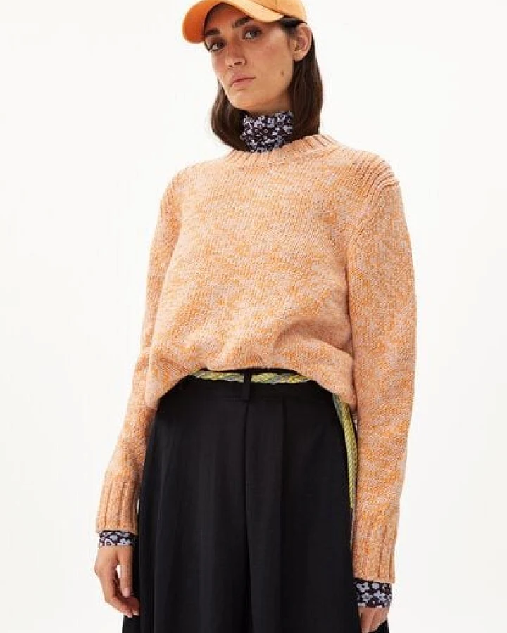 ARMEDANGELS AMALIAA LEOPARD - Damen Strick Pullover Relaxed Fit aus Bio-Woll Mix