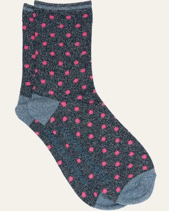 KnowledgeCotton Apparel Glitzer-Socken DOTS mit Bio-Baumwolle und recyceltem Material