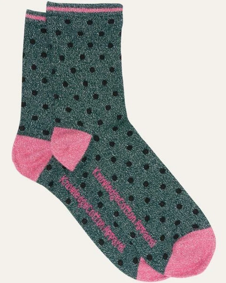 KnowledgeCotton Apparel Glitzer-Socken DOTS mit Bio-Baumwolle und recyceltem Material