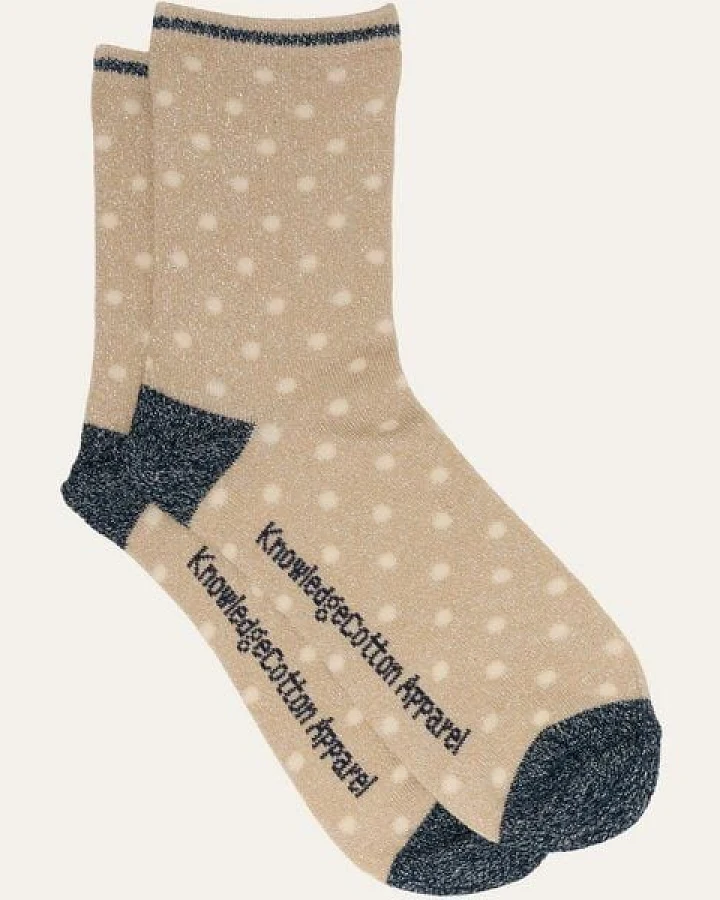 KnowledgeCotton Apparel Glitzer-Socken DOTS mit Bio-Baumwolle und recyceltem Material