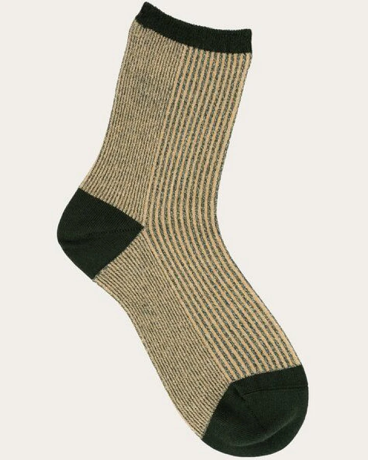 KnowledgeCotton Apparel Glitzer-Socken COLORBLOCK mit Bio-Baumwolle und recyceltem Material