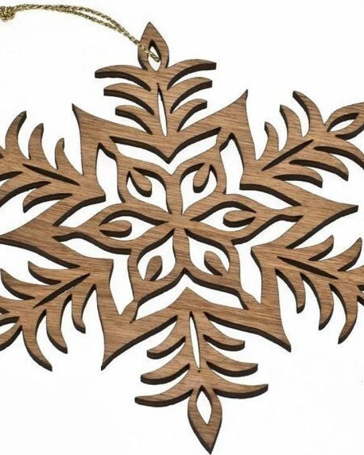ReineNatur Weihnachtsschmuck – Stern – Eiche geölt - mit Goldkordel – Ø 17 cm oder 23 cm