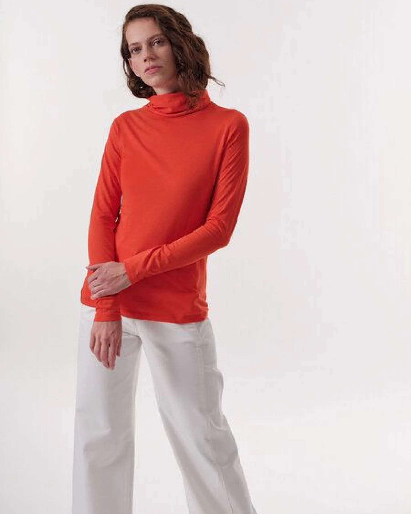 LANIUS Rollkragenshirt aus Bio-Baumwolle – Ansicht 2