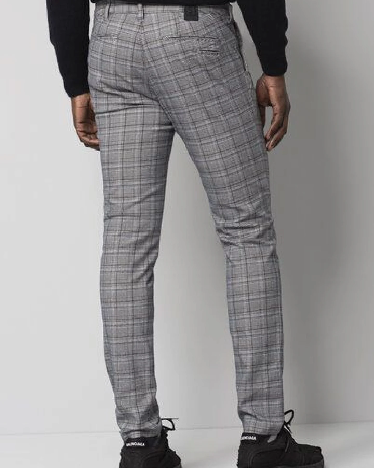 M 5 BY MEYER CHECK PATTERN BAUMWOLL CHINO – Ansicht 3