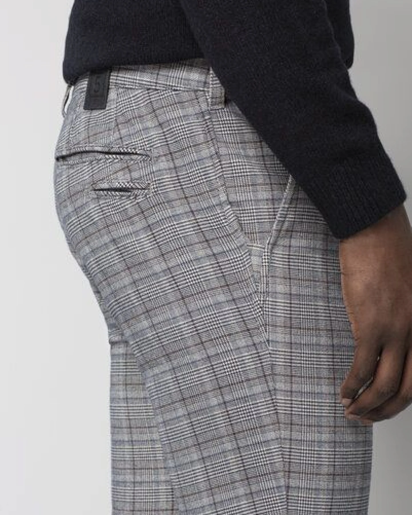 M 5 BY MEYER CHECK PATTERN BAUMWOLL CHINO – Ansicht 4