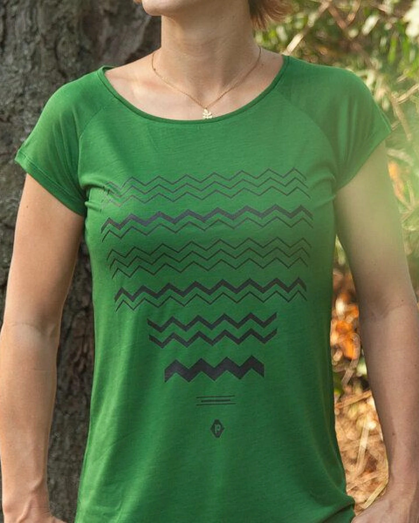 päfjes ZickZack Zacken - Fair gehandeltes Tencel Frauen T-Shirt – Ansicht 3