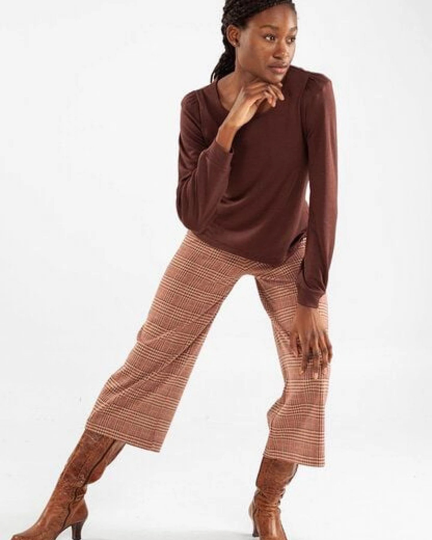 Alma & Lovis Bluse mit Ärmelraffung aus Tencel und Wolle – Ansicht 4